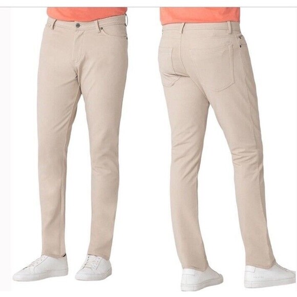 Swet Tailor All In Pants Stretch Cotton Spandex Deeper Stone Beige Casual 33/32 - Picture 1 of 10
